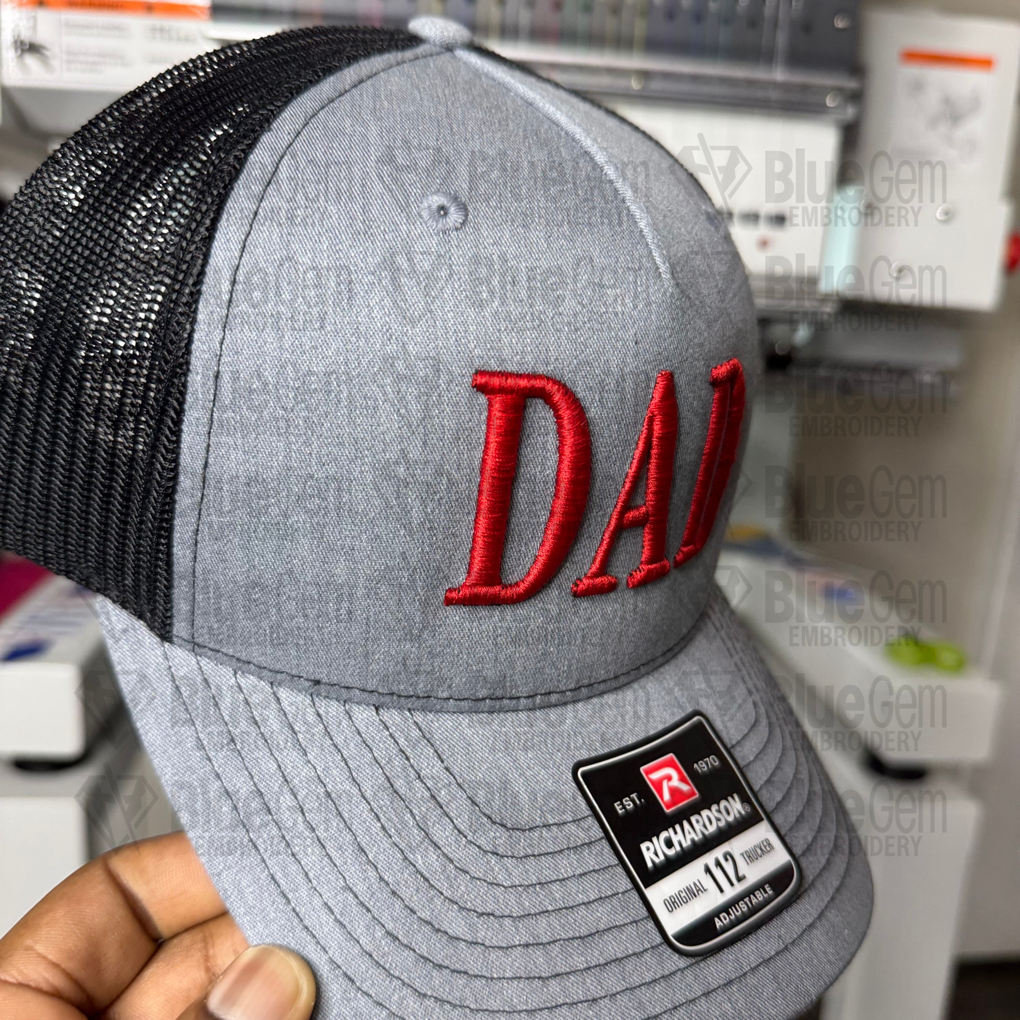 Dad Hat Embroidery Design - Puff & Falt - Serif