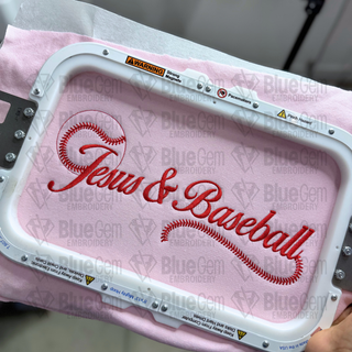 Jesus and Baseball Embroidery Design