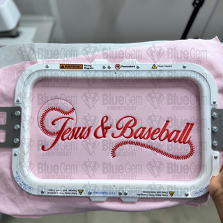 Jesus and Baseball Embroidery Design