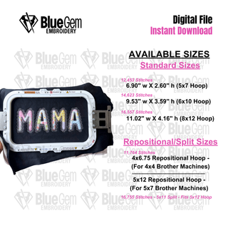 Lace Mama Applique Embroidery Design – Zigzag