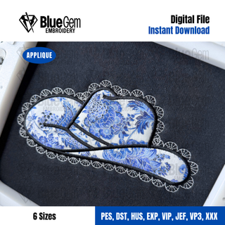 Lace Cowgirl Hat Applique Embroidery Design – Satin Stitch