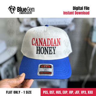 Canadian Honey Hat Embroidery Design