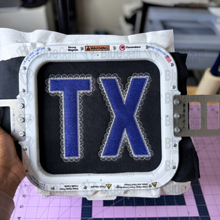 Lace TX Applique Embroidery Design – Texas Applique, Zigzag Stitch