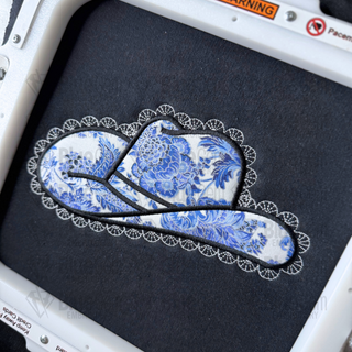 Lace Cowgirl Hat Applique Embroidery Design – Satin Stitch