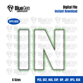 Lace IN Applique Embroidery Design – Indiana Applique, Zigzag Stitch