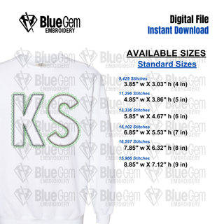 Lace KS Applique Embroidery Design – Kansas Applique, Zigzag Stitch