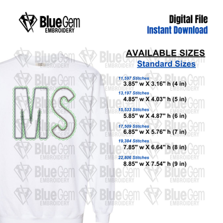 Lace MS Applique Embroidery Design – Mississippi Applique, Zigzag Stitch