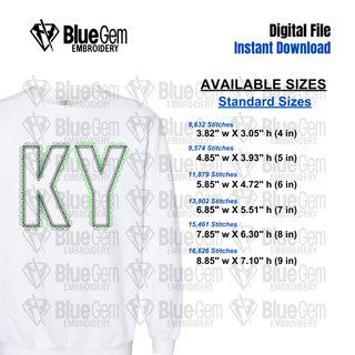Lace KY Applique Embroidery Design – Kentucky Applique, Zigzag Stitch