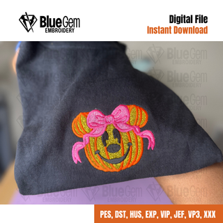 Coquette Pumpkin Embroidery Design