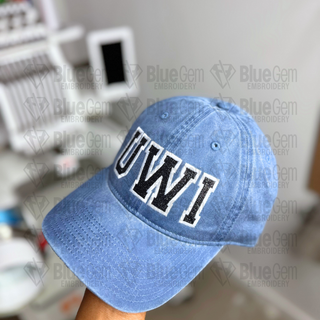 Sporty Applique Embroidery Font – Varsity Applique Font for Hats, 2 Sizes, BX Format Included (Instant Download)