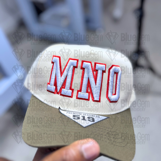 Stadium Puff Hat Embroidery Font - 3D Puff Varsity Font with Outline for Hats, 6 Sizes, BX Format Included (Digital Download)