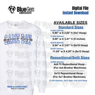 Game Day Cutout Embroidery Design