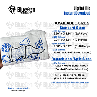 Game Day Pennant Flag Embroidery Design