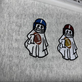 Football Ghost Embroidery Design - Applique and Fill - 2 Designs - 1 Size