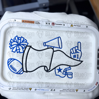 Game Day Pennant Flag Embroidery Design