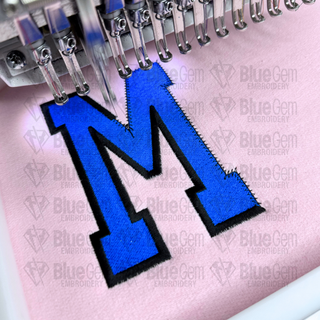 Varsity Fill Embroidery Font – College Font with Outline, 9 Sizes, 1.25" - 5", BX Format Included (Instant Download)
