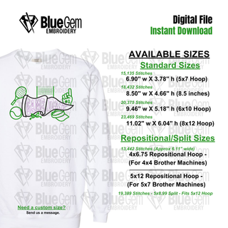 Game Day Tennis Pennant Flag Embroidery Design