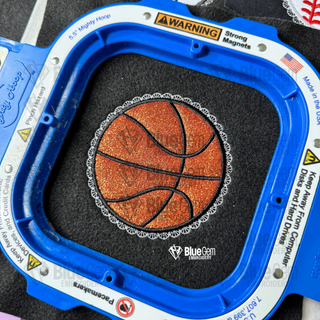 Lace Basketball Applique Embroidery Design