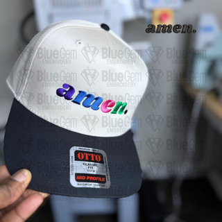 Amen Hat Embroidery Design