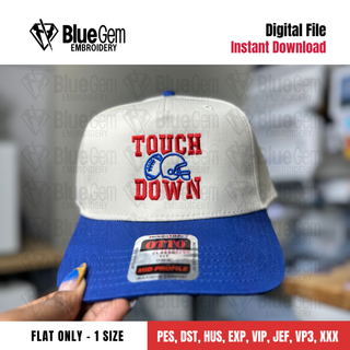Touchdown Hat Embroidery Design