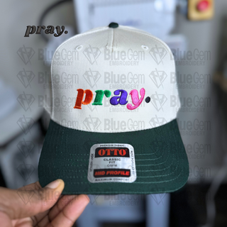 Pray Hat Embroidery Design