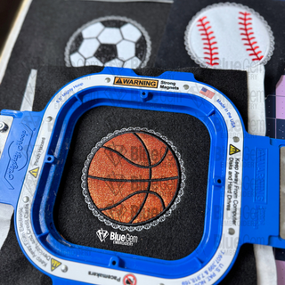 Lace Basketball Applique Embroidery Design