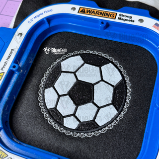 Lace Soccer Applique Embroidery Design
