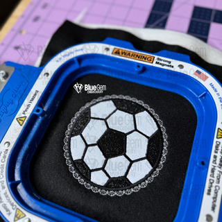 Lace Soccer Applique Embroidery Design