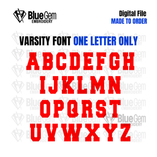 Custom Varsity Cutout with Blakely Script Font - One Size - One Format - Made to Order (3-4 BUSINESS DAYS TAT)
