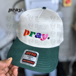 Pray Hat Embroidery Design