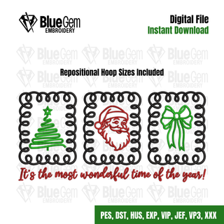 It's the most wonderful time of the year Embroidery Design