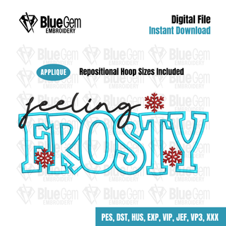 Feeling Frosty Applique Embroidery Design