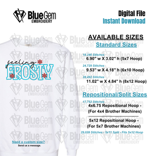 Feeling Frosty Applique Embroidery Design