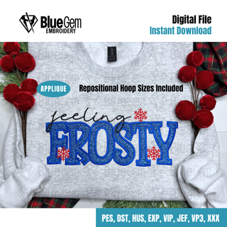 Feeling Frosty Applique Embroidery Design
