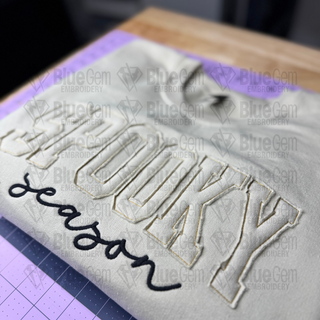 Cozy Season Applique Embroidery Design - Bean Stitch