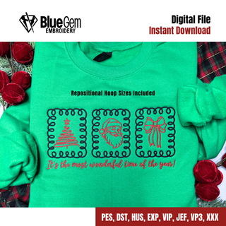 It's the most wonderful time of the year Embroidery Design