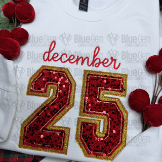 December 25 Applique Embroidery Design