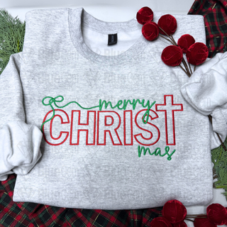 Merry Christmas Embroidery Design - Christ Mas