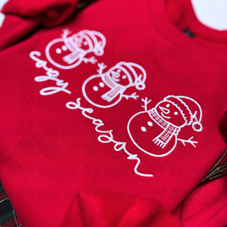 Cozy Season Snowman Embroidery Design