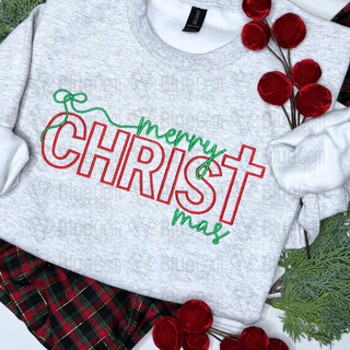 Merry Christmas Embroidery Design - Christ Mas