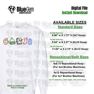 Christmas Book Embroidery Design: Bookish Icons