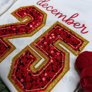 December 25 Applique Embroidery Design