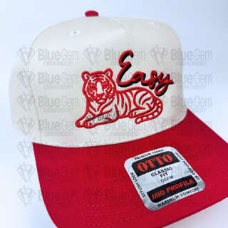 Easy Tiger Hat Embroidery Design - 4 Hat Sizes