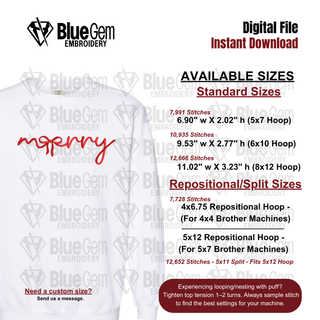 Merry 3D Puff Embroidery Design