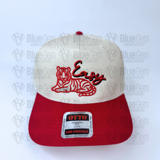 Easy Tiger Hat Embroidery Design - 4 Hat Sizes