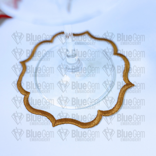 In-The-Hoop Cocktail Napkin Embroidery Design – Vintage Coaster (SVG Cut File Included)