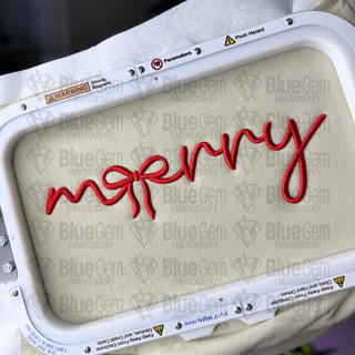 Merry 3D Puff Embroidery Design