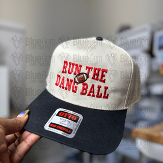 Run The Dang Ball Hat Embroidery Design