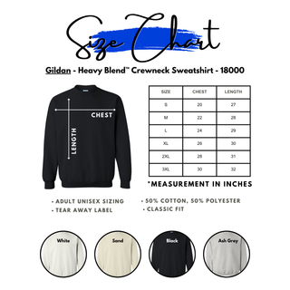 Merry Christmas Embroidered Sweatshirt - Gildan 18000
