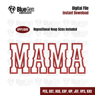 Mama Applique Embroidery Design - Rodeo Season Design R1